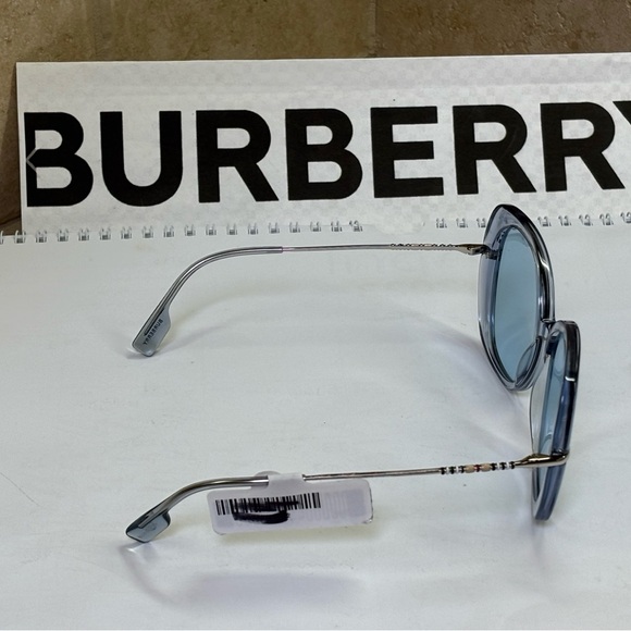 New Burberry B4375 4023/80 Eugenie Azure Blue Sunglasses. Blue lenses. main image 12